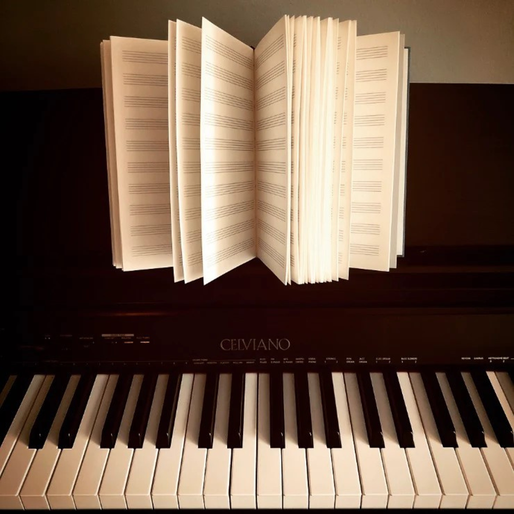 Personalised A4 Leather Music Manuscript Notebook