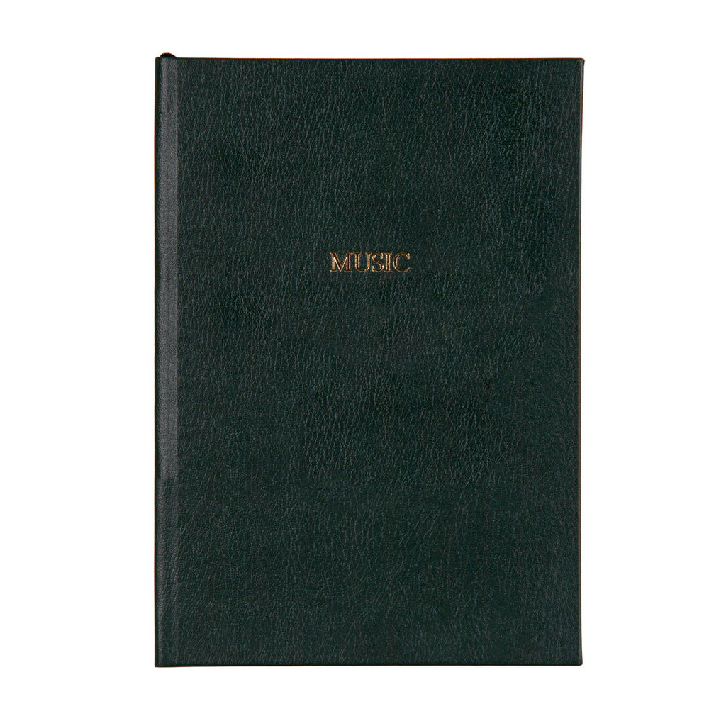 Personalised A5 Recycled Leather Music Manuscript Notebook