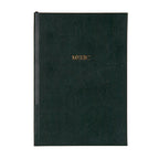 Personalised A5 Recycled Leather Music Manuscript Notebook