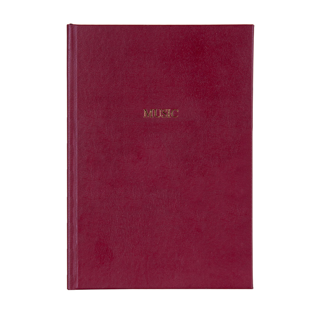 Personalised A5 Recycled Leather Music Manuscript Notebook