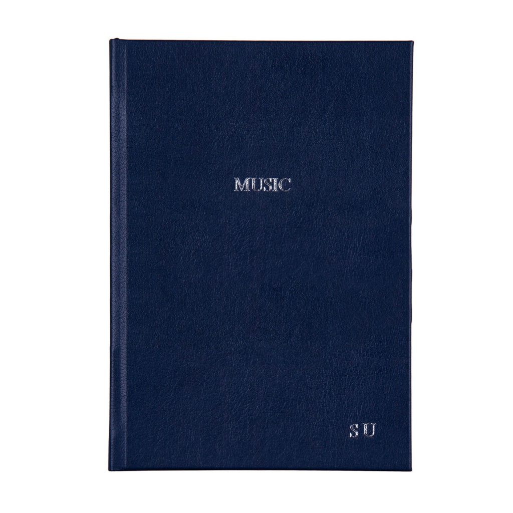 Personalised A5 Recycled Leather Music Manuscript Notebook