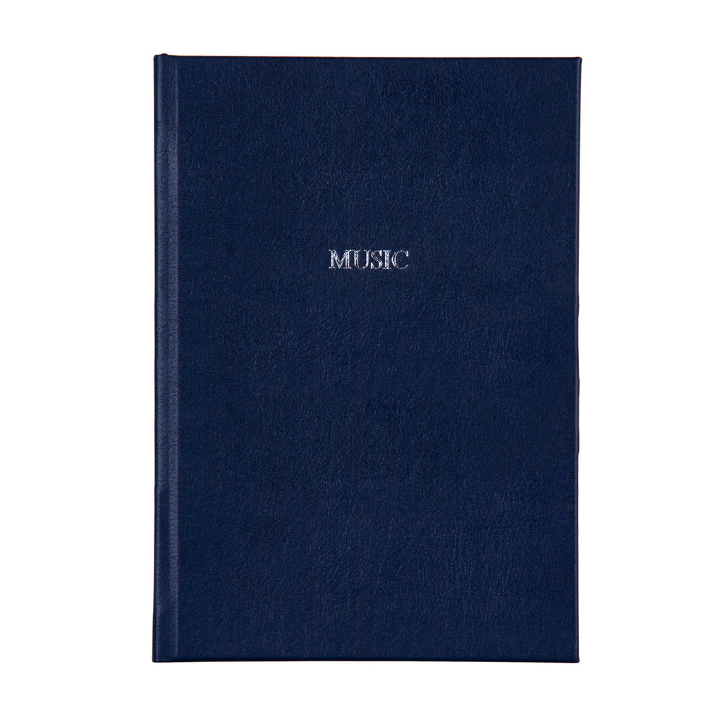 Personalised A5 Recycled Leather Music Manuscript Notebook