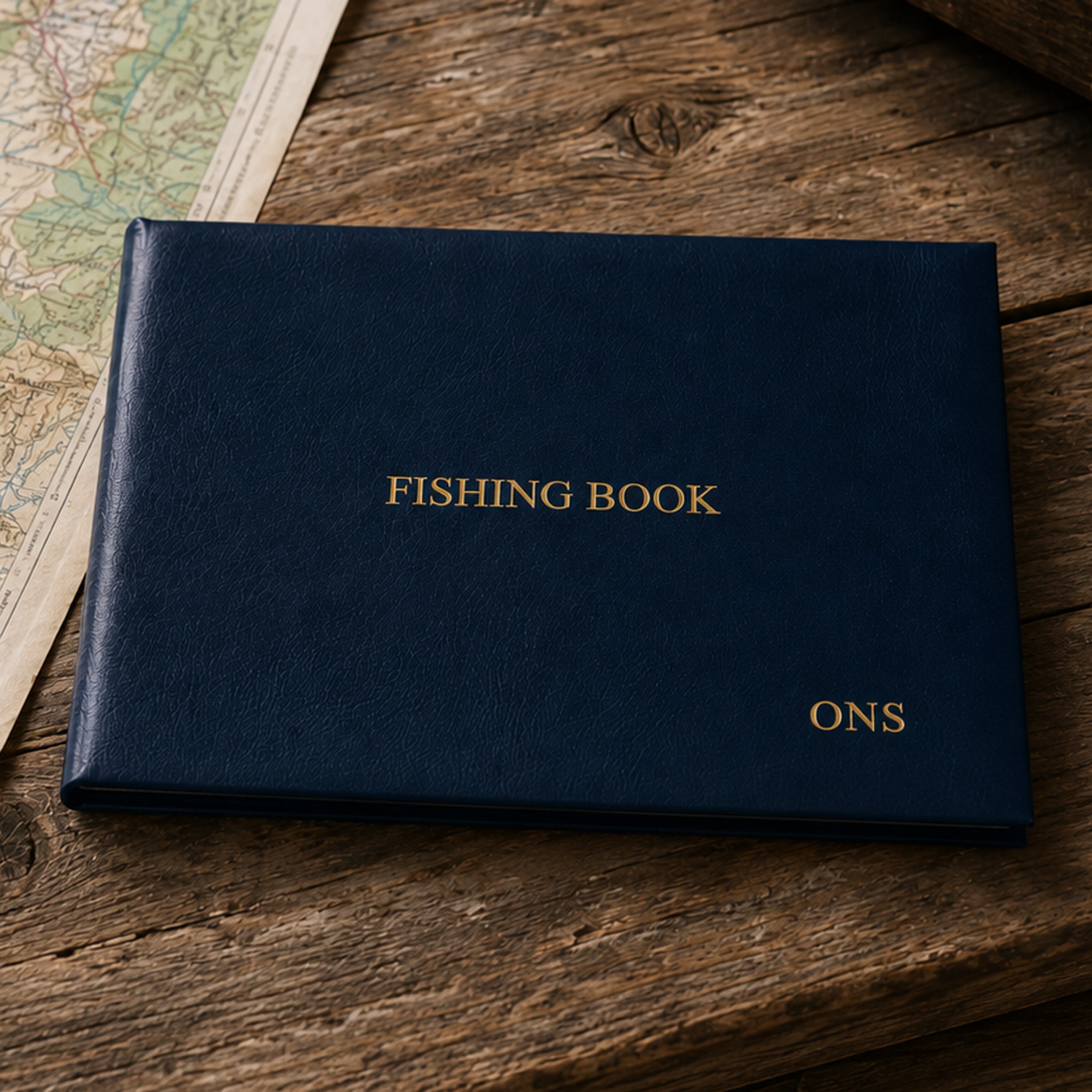 Personalised Luxury Leather Fishing Book
