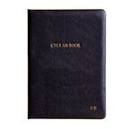 Personalised Hand Bound Leather Wine Cellar Book