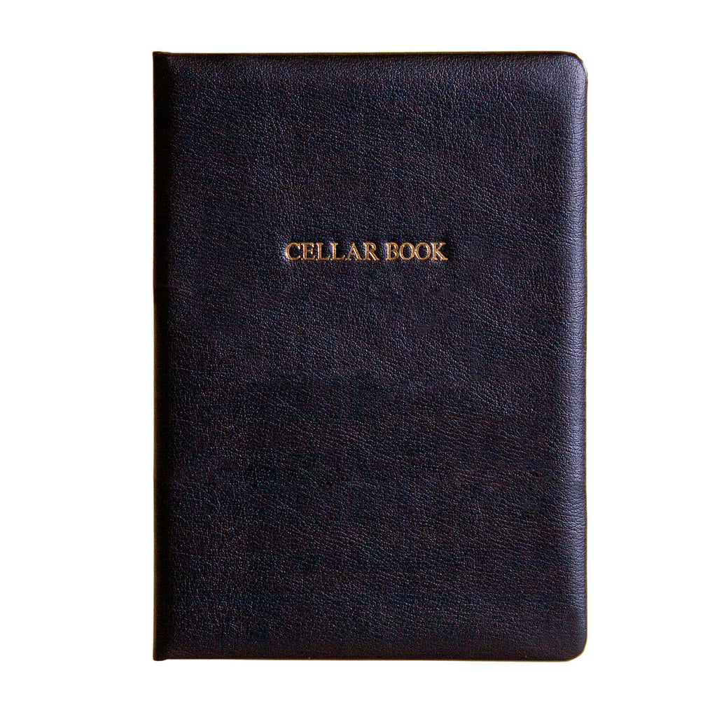Personalised Hand Bound Leather Wine Cellar Book
