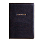 Personalised Hand Bound Leather Wine Cellar Book