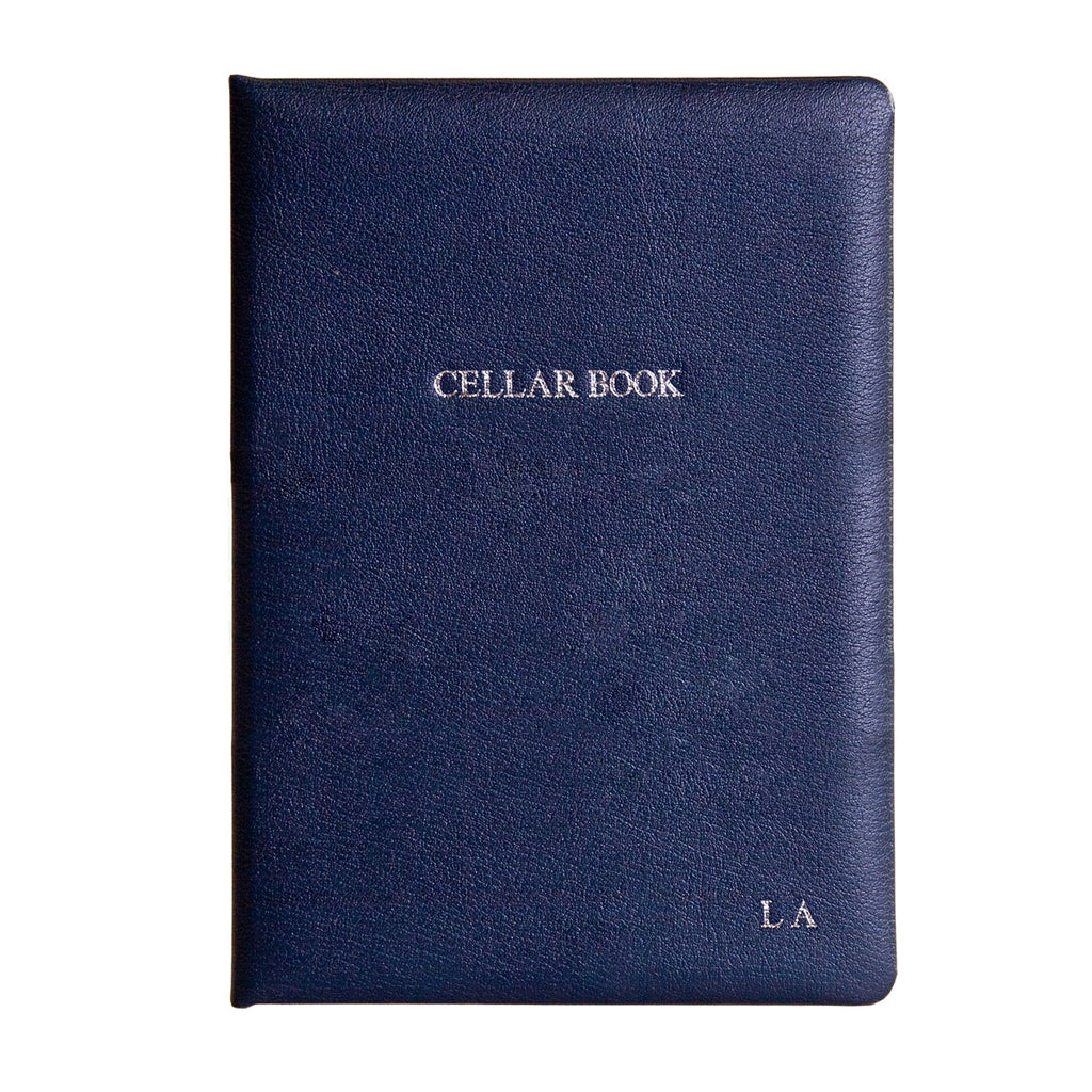 Personalised Hand Bound Leather Wine Cellar Book