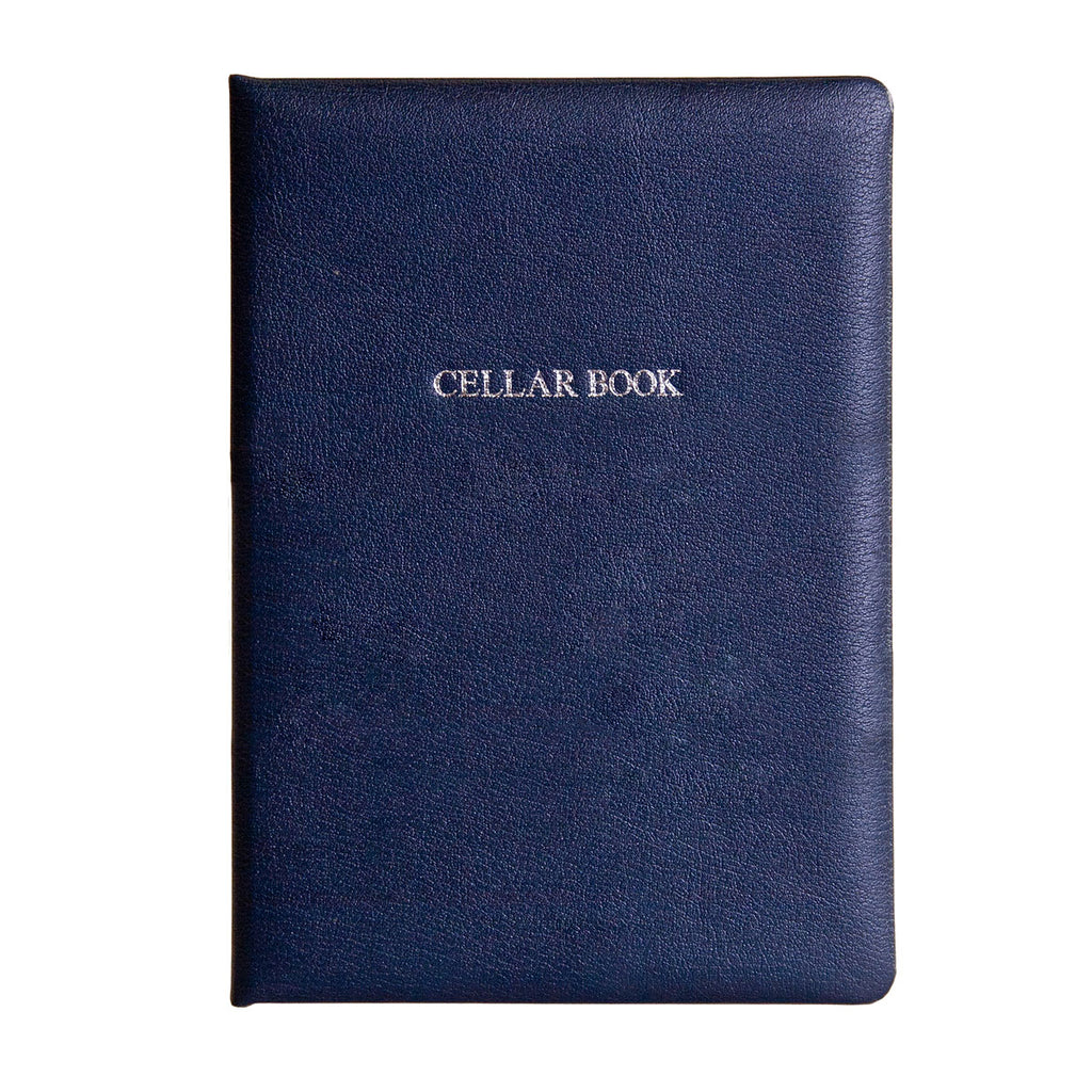 Personalised Hand Bound Leather Wine Cellar Book