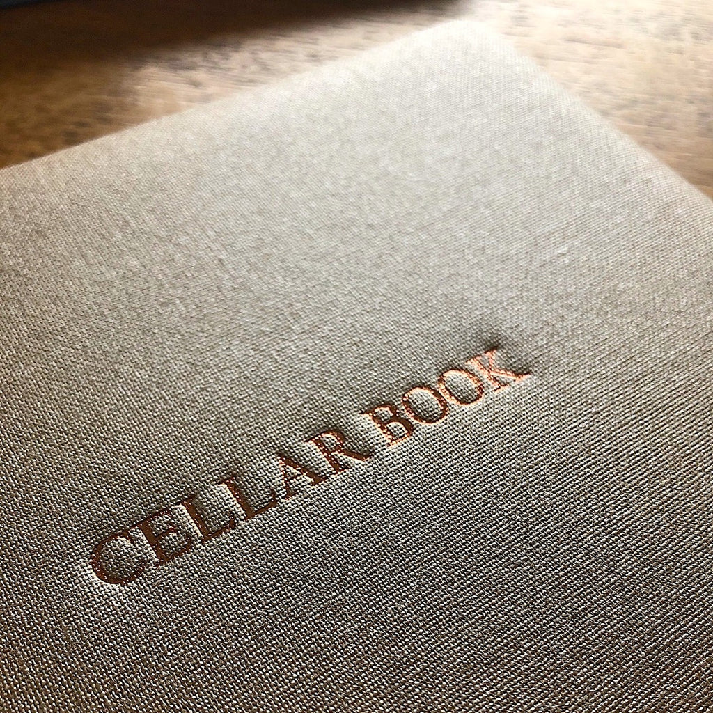 Personalised Luxury Buckram Wine Cellar Book
