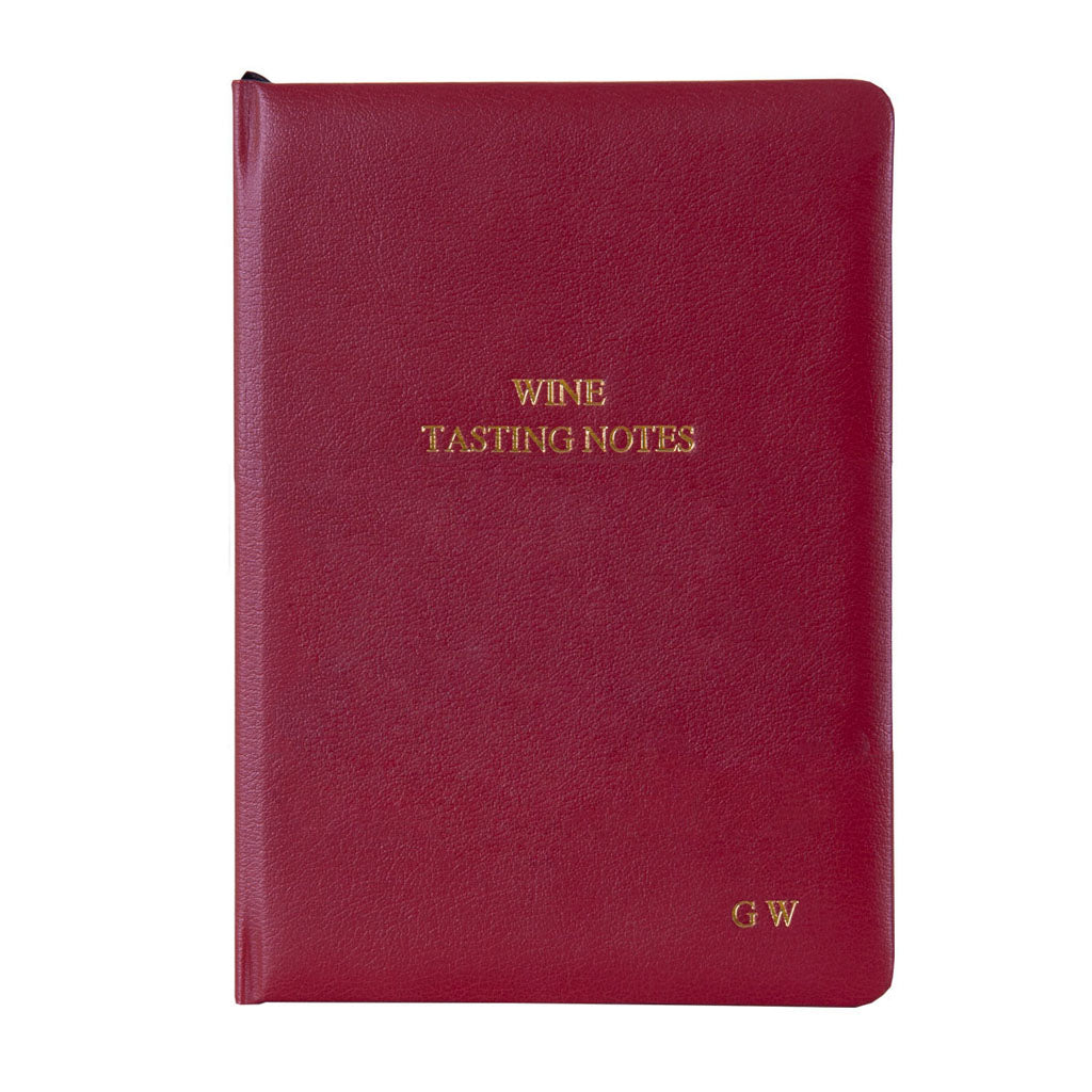 Personalised Hand Bound Leather Wine Tasting Journal