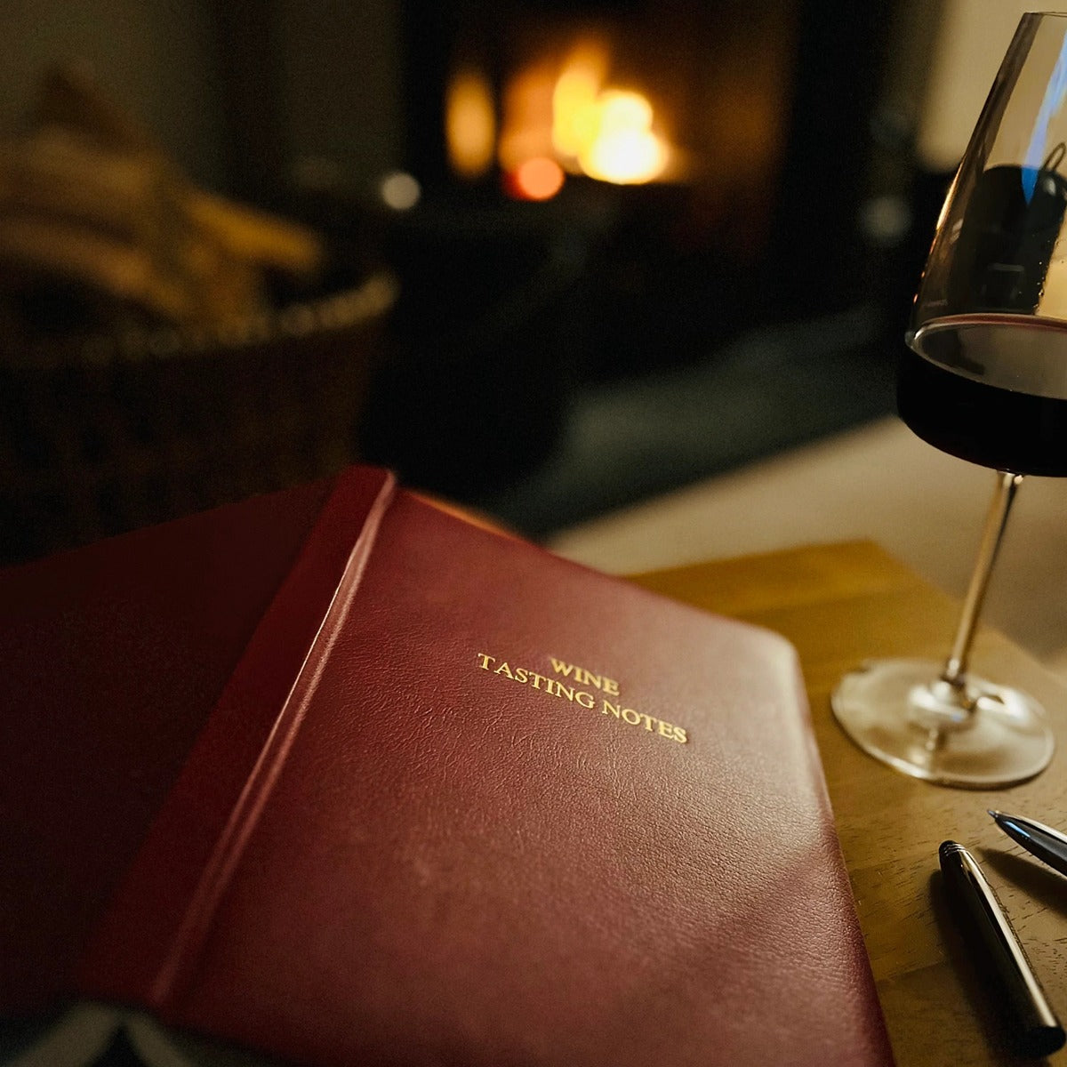 Personalised Hand Bound Leather Wine Tasting Journal