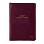 Personalised Premium Recycled Leather Whisky Tasting Journal