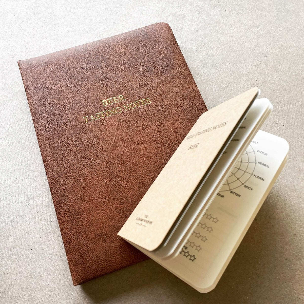 Personalised Luxury Hand Bound Leather Beer Tasting Journal