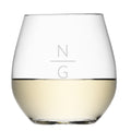 Monogrammed Stemless White Wine Glass