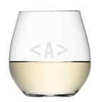 Monogrammed Stemless White Wine Glass
