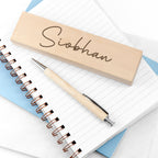 Personalised Beech Wood Pen Set