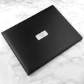 Personalised Black Leather Visitors Book