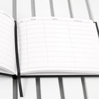 Personalised Black Leather Visitors Book