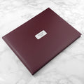 Personalised Burgundy Leather Visitors Book