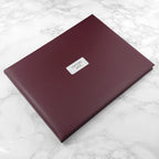 Personalised Burgundy Leather Visitors Book