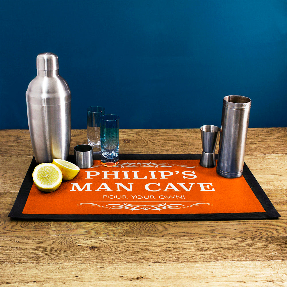 Personalised Dad's Man Cave Bar Mat