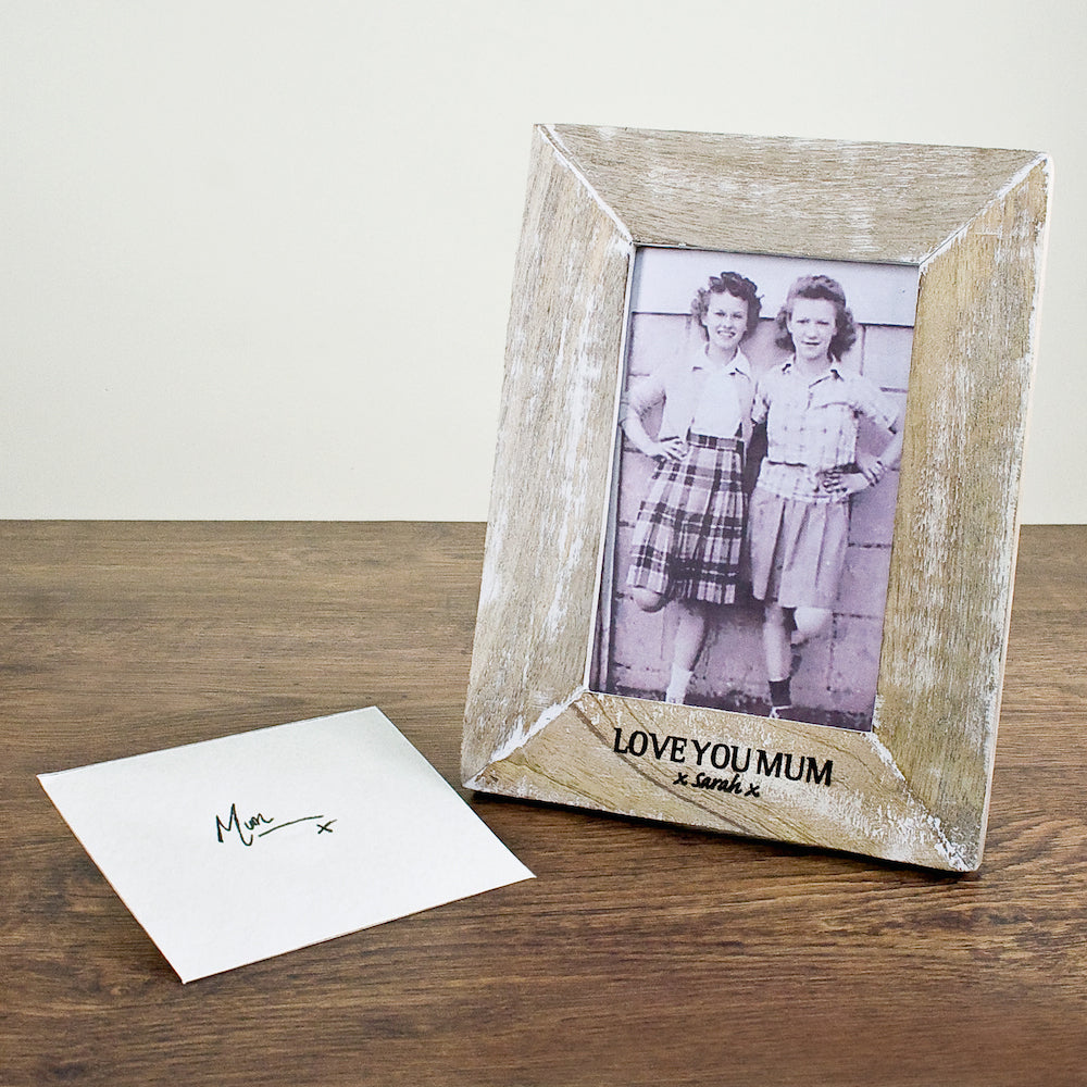 Single Rustic Photo Frame Wide Edge