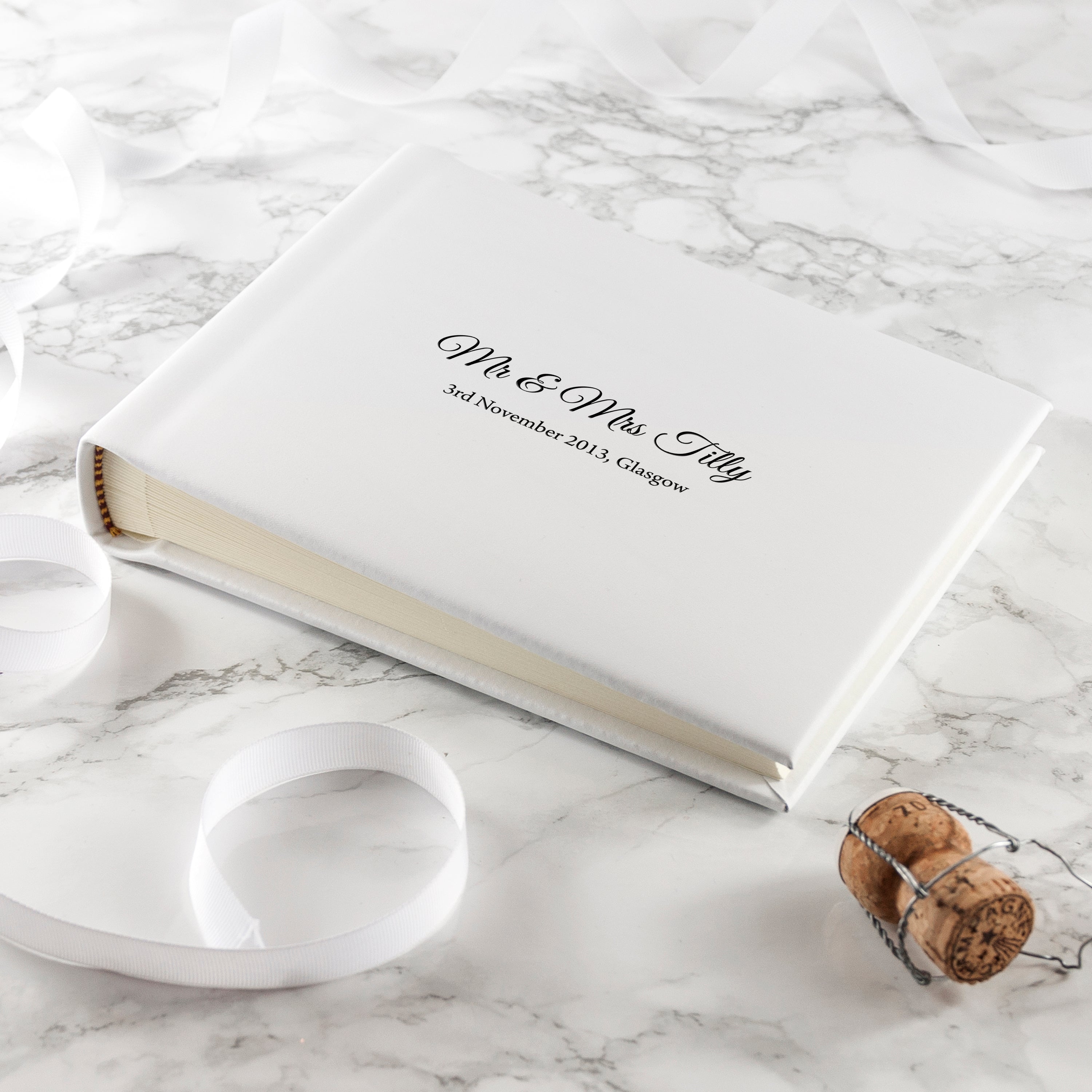 White Leather Photo Album