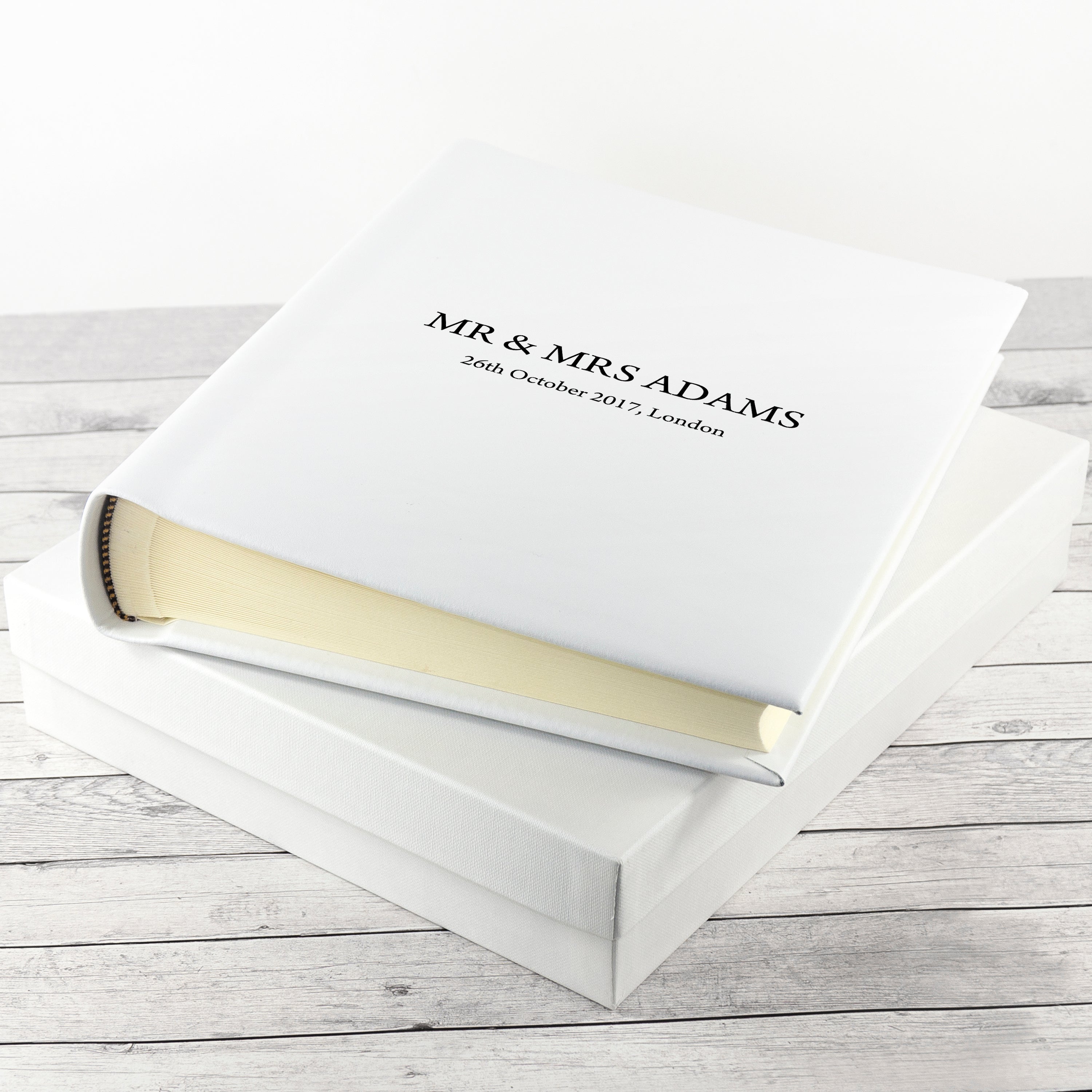 White Leather Photo Album
