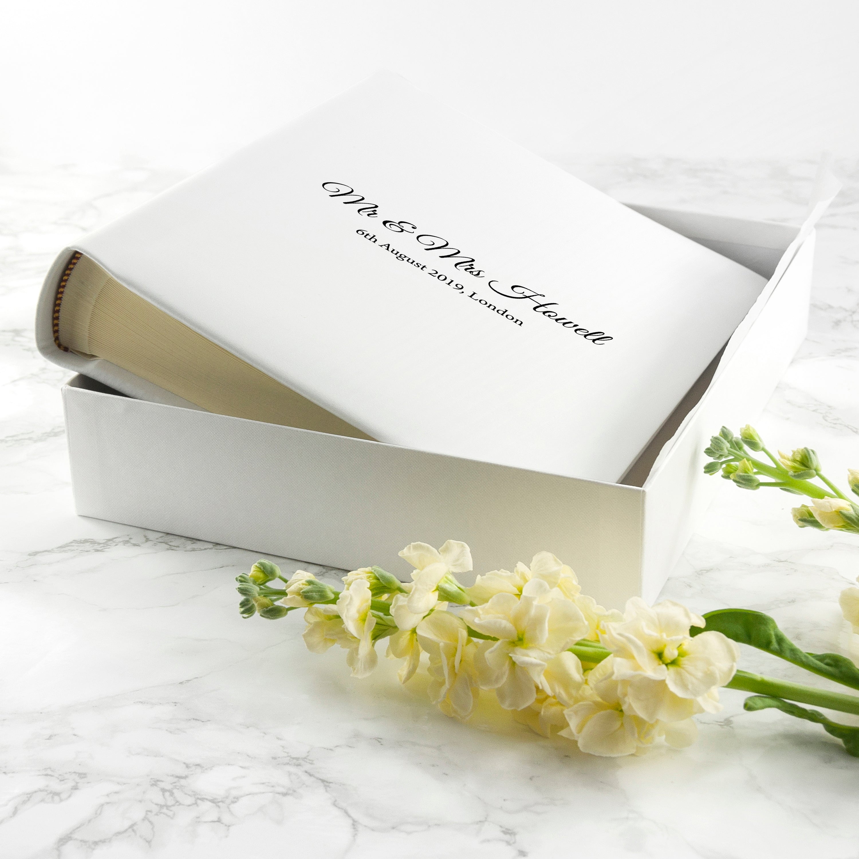 White Leather Photo Album