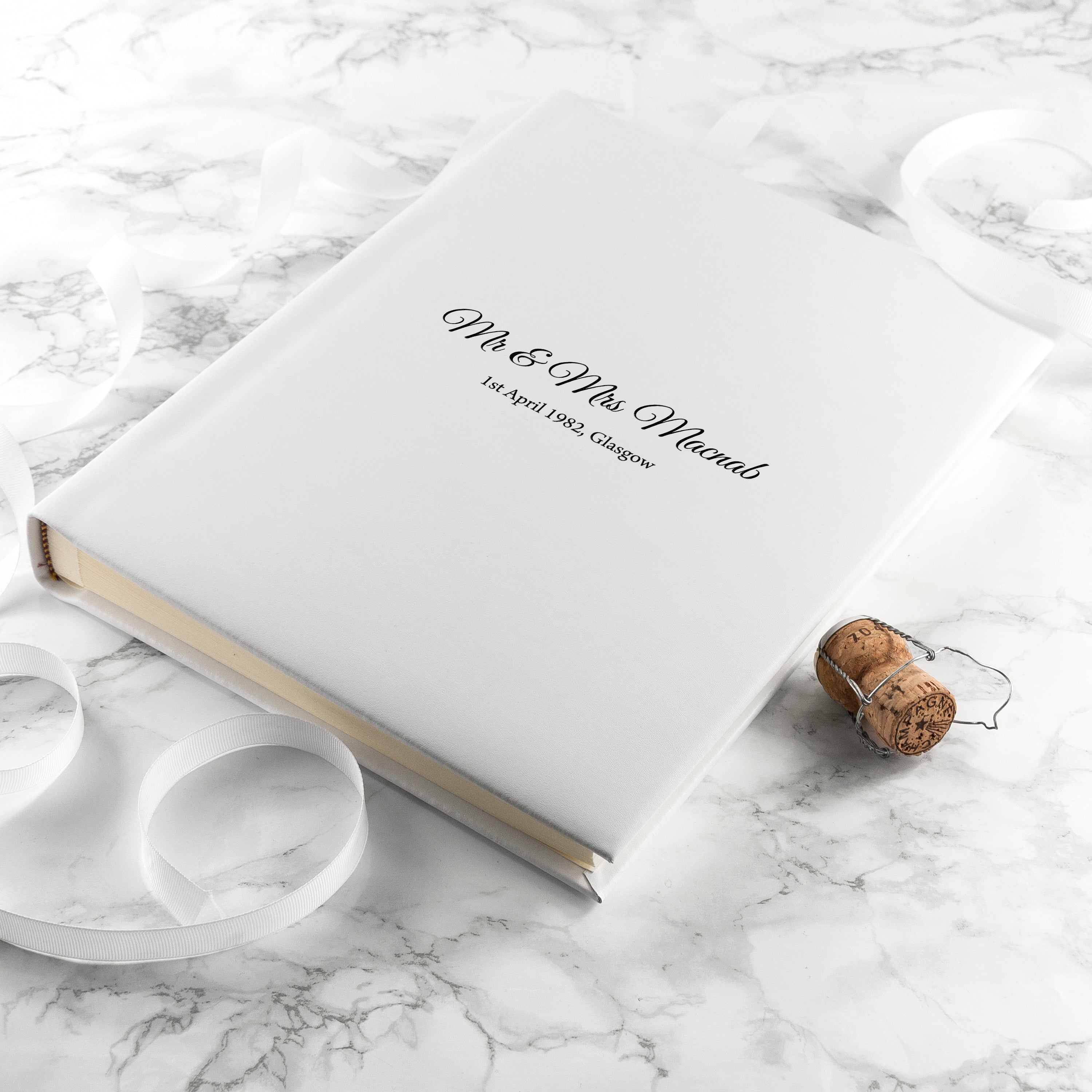 White Leather Photo Album