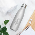 Personalised Glitter Insulated Water Bottle