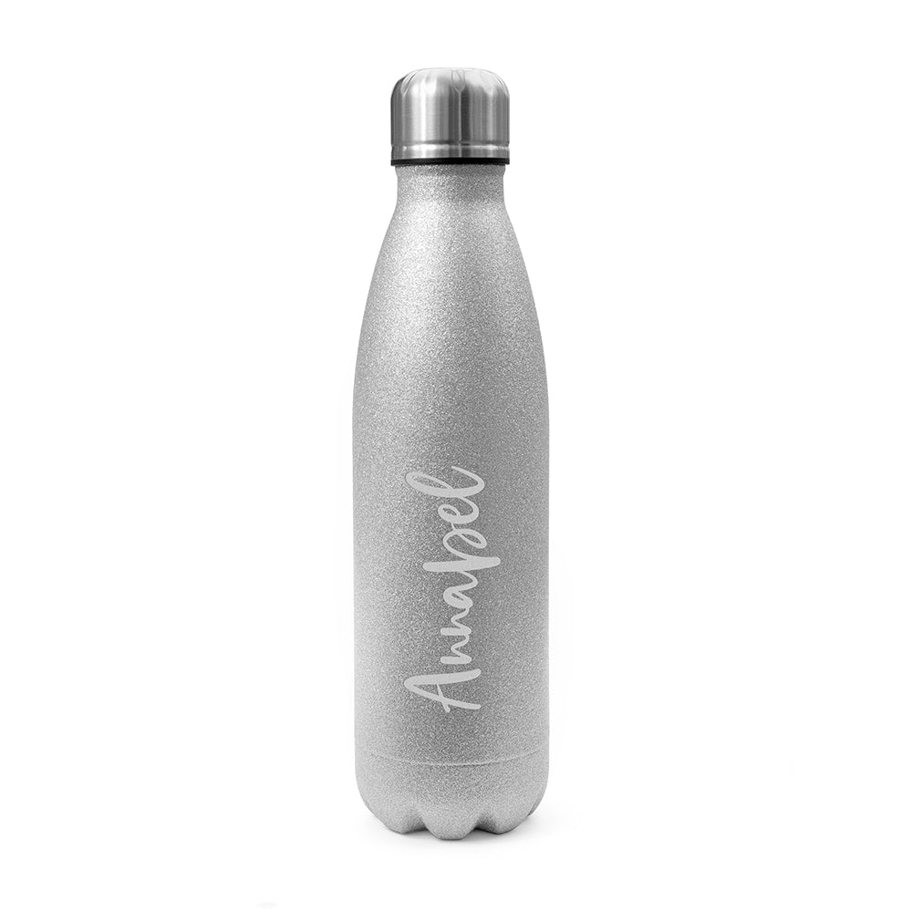Personalised Glitter Insulated Water Bottle