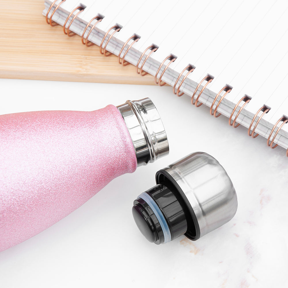 Personalised Glitter Insulated Water Bottle