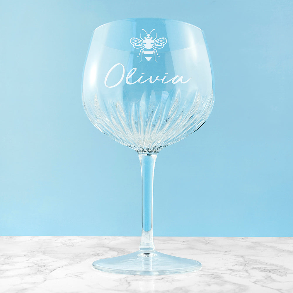 Personalised Crystal Icon Gin Goblet