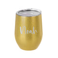 Personalised Insulated Stemless Glitter Wine Tumbler