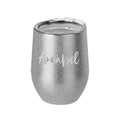Personalised Insulated Stemless Glitter Wine Tumbler