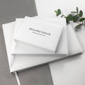 White Leather Wedding Guest Book