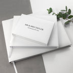 White Leather Wedding Guest Book