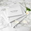 White Leather Wedding Guest Book
