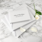 White Leather Wedding Guest Book
