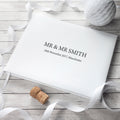 White Leather Wedding Guest Book