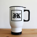 Medieval Initials White Travel Mug