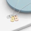 Personalised Mixed Metal Mini Tags Necklace