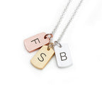 Personalised Mixed Metal Mini Tags Necklace