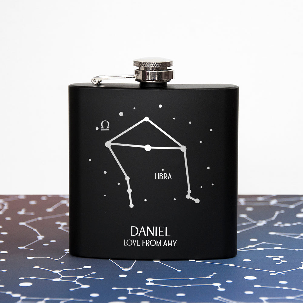 Personalised Star Sign Hip Flask