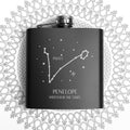 Personalised Star Sign Hip Flask