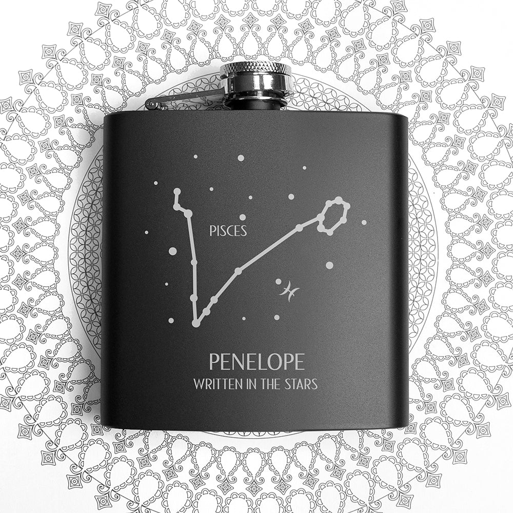 Personalised Star Sign Hip Flask