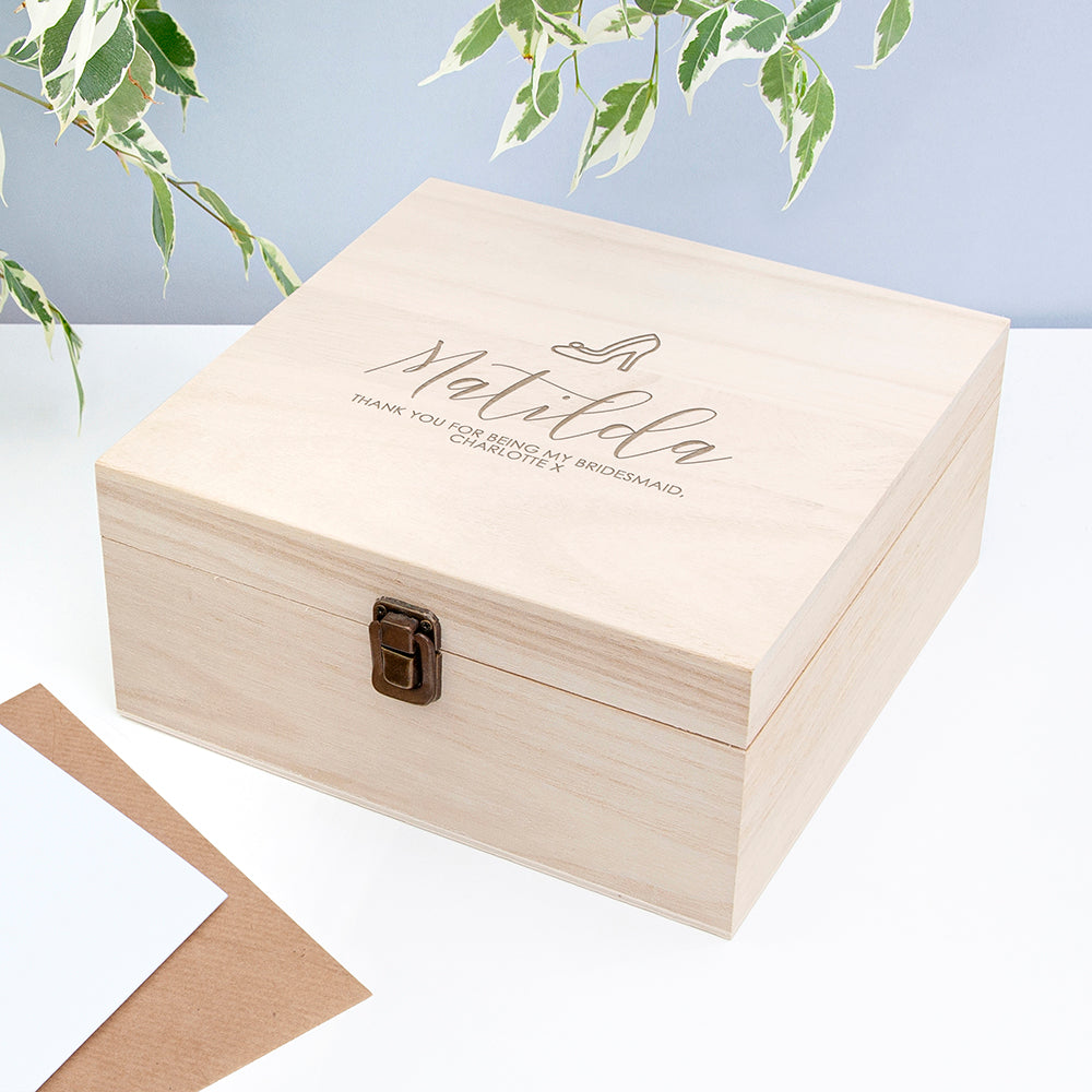 Personalised Elegant Wedding Box - Medium