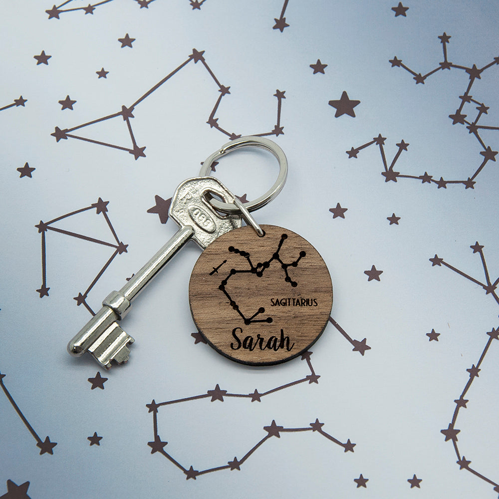 Personalised Zodiac Keyring