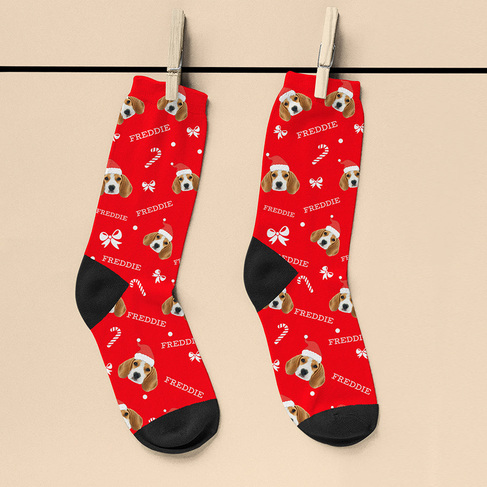 Personalised Christmas Pet Face Socks